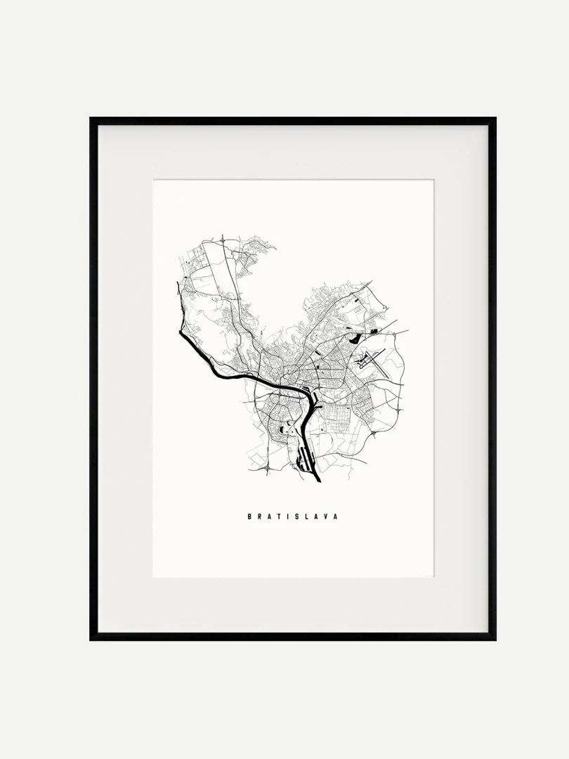 Map of Bratislava / Bratislava / Slovakia