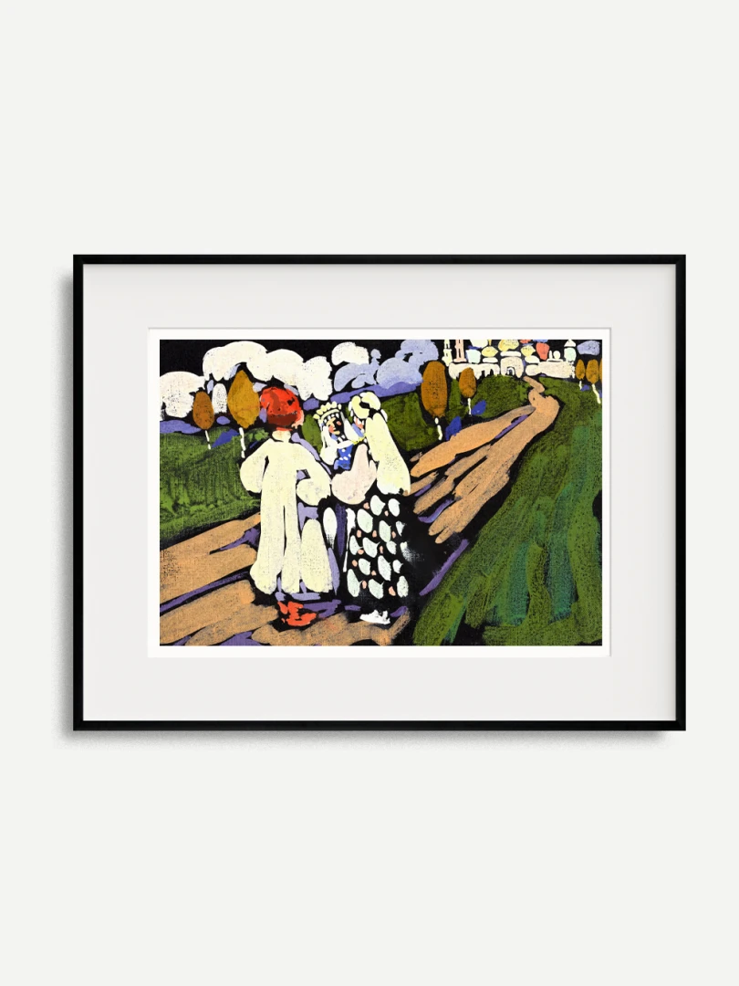 Ľudová scéna, Wassily Kandinsky, 1908