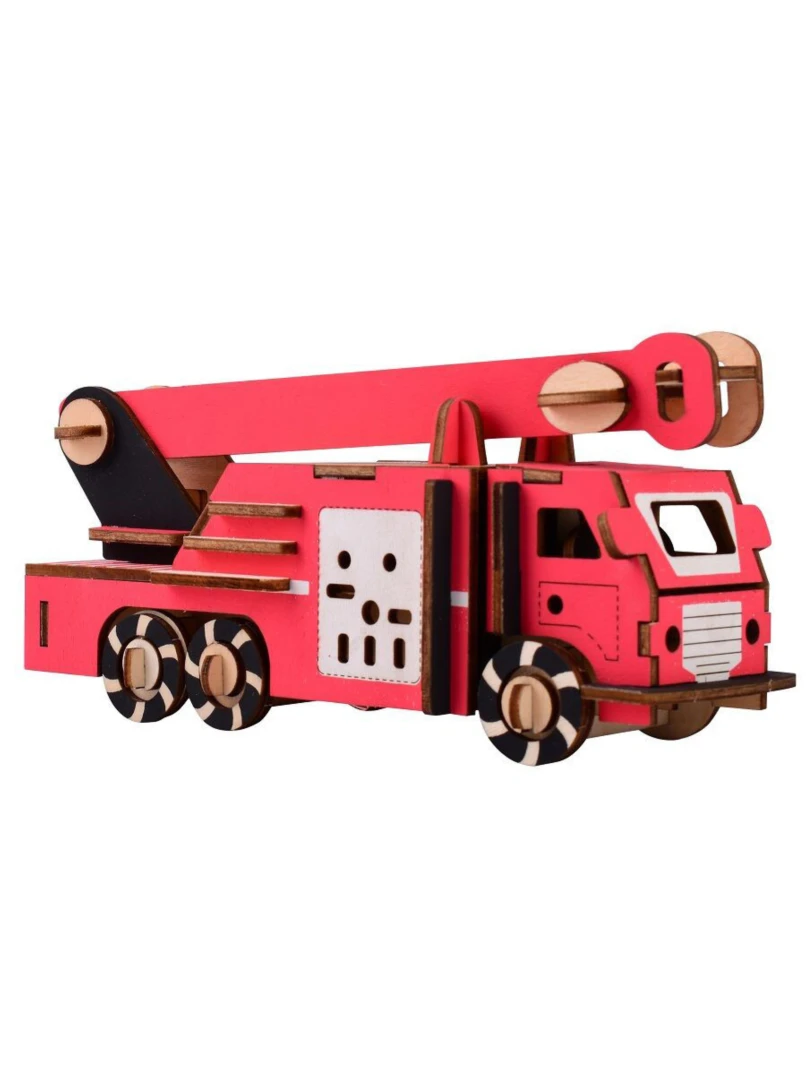 Drevené 3D puzzle Hasičské auto