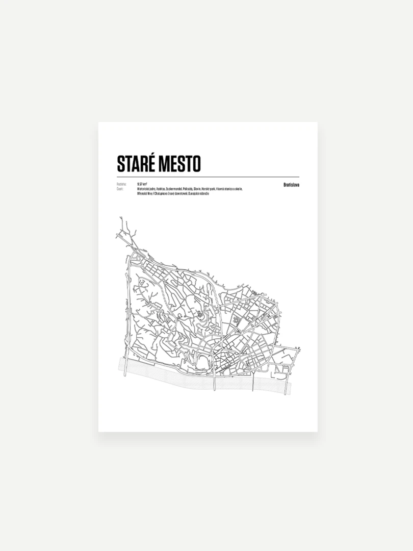 Mapa Starého Mesta / Bratislava