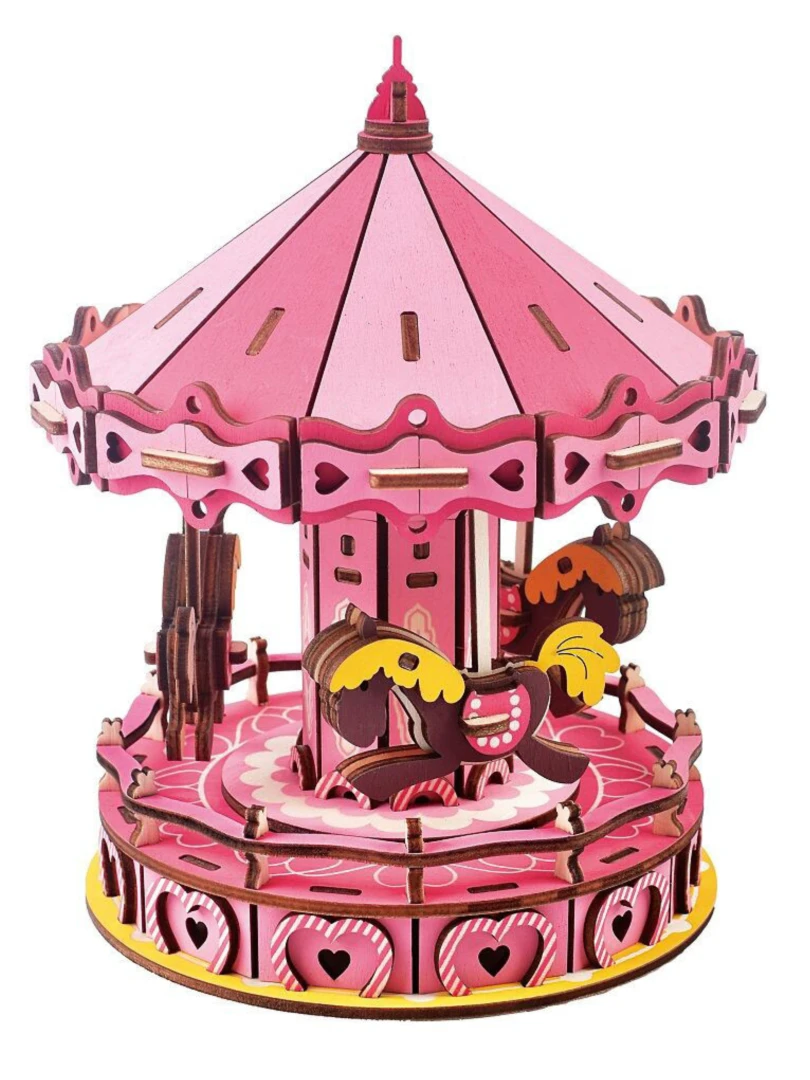 Drevené 3D Puzzle - Kolotoč