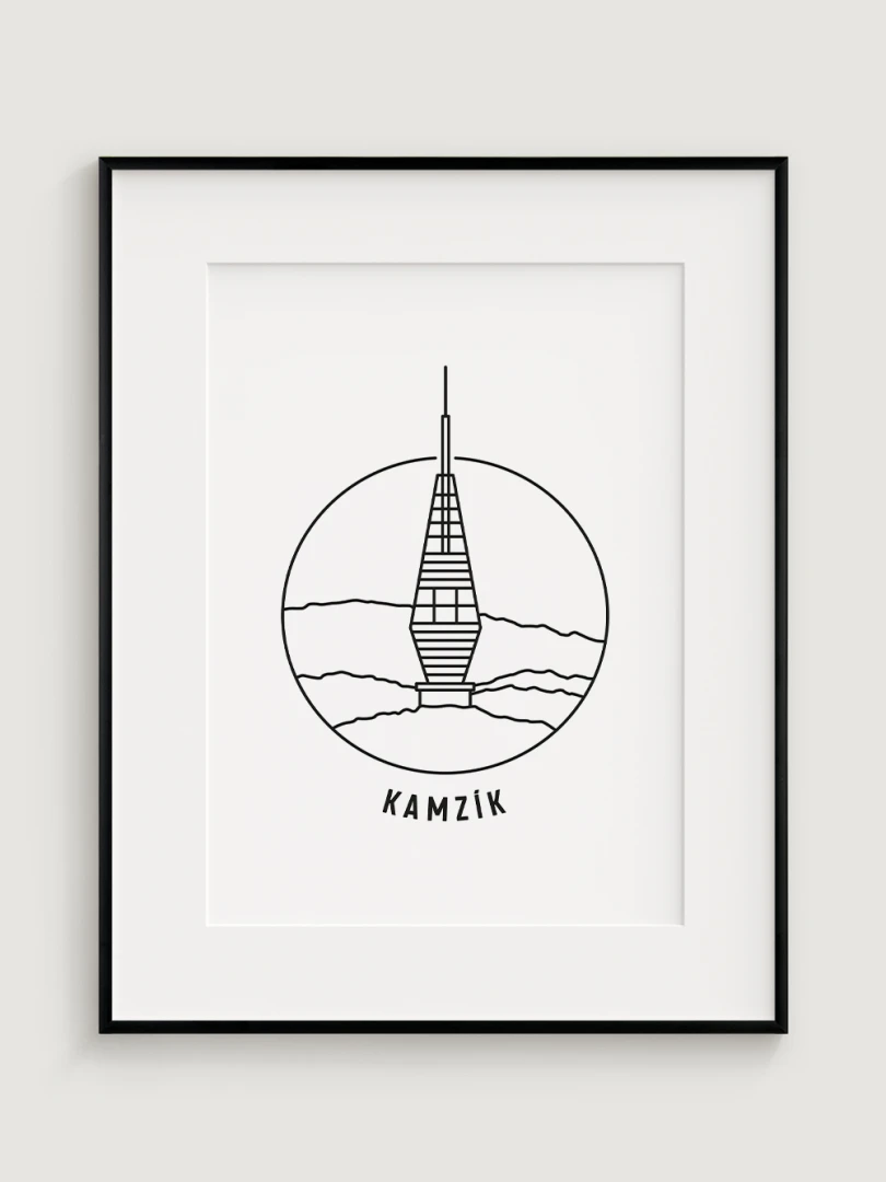 Kamzík - minimalistic illustration / Bratislava / Slovakia