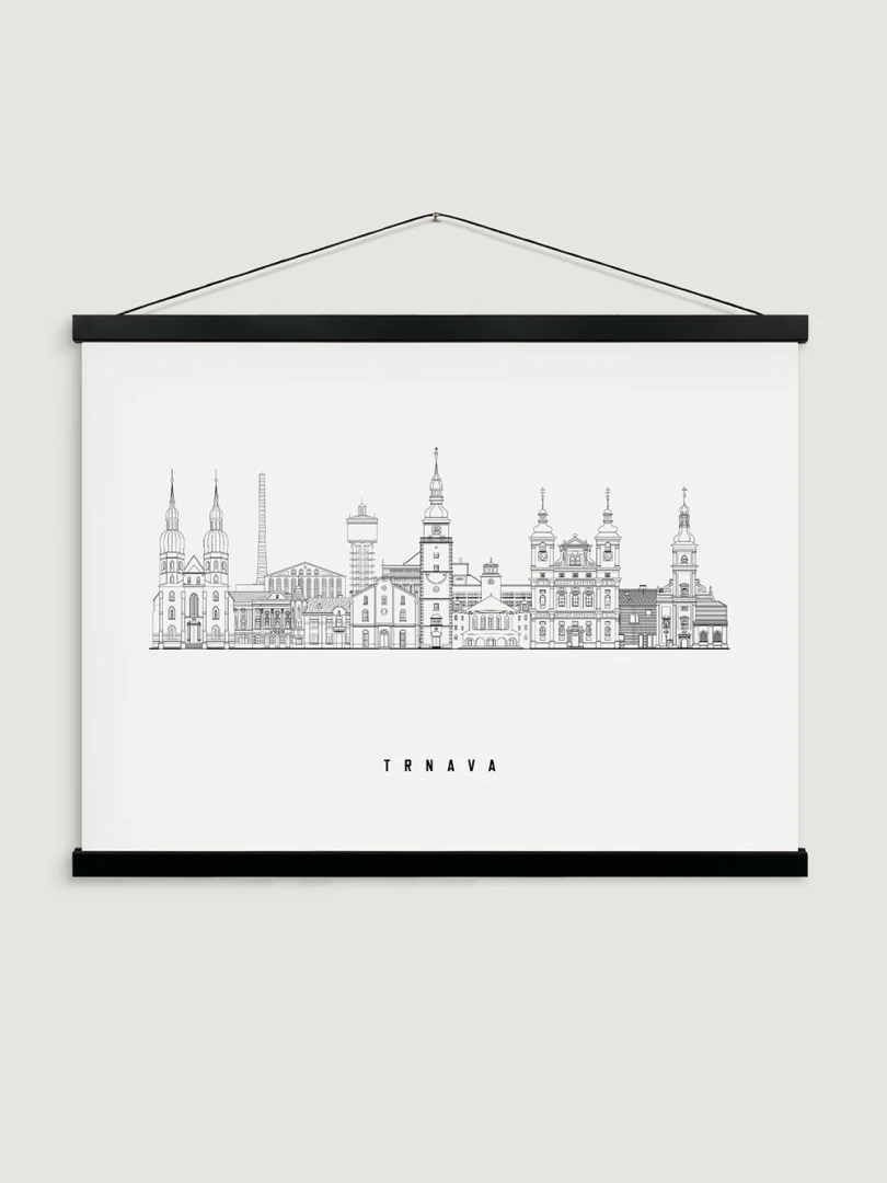 Poster Panorama of Trnava A2 / Slovakia