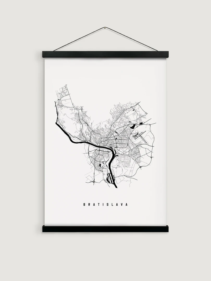 Poster Bratislava Map A2 / Slovakia