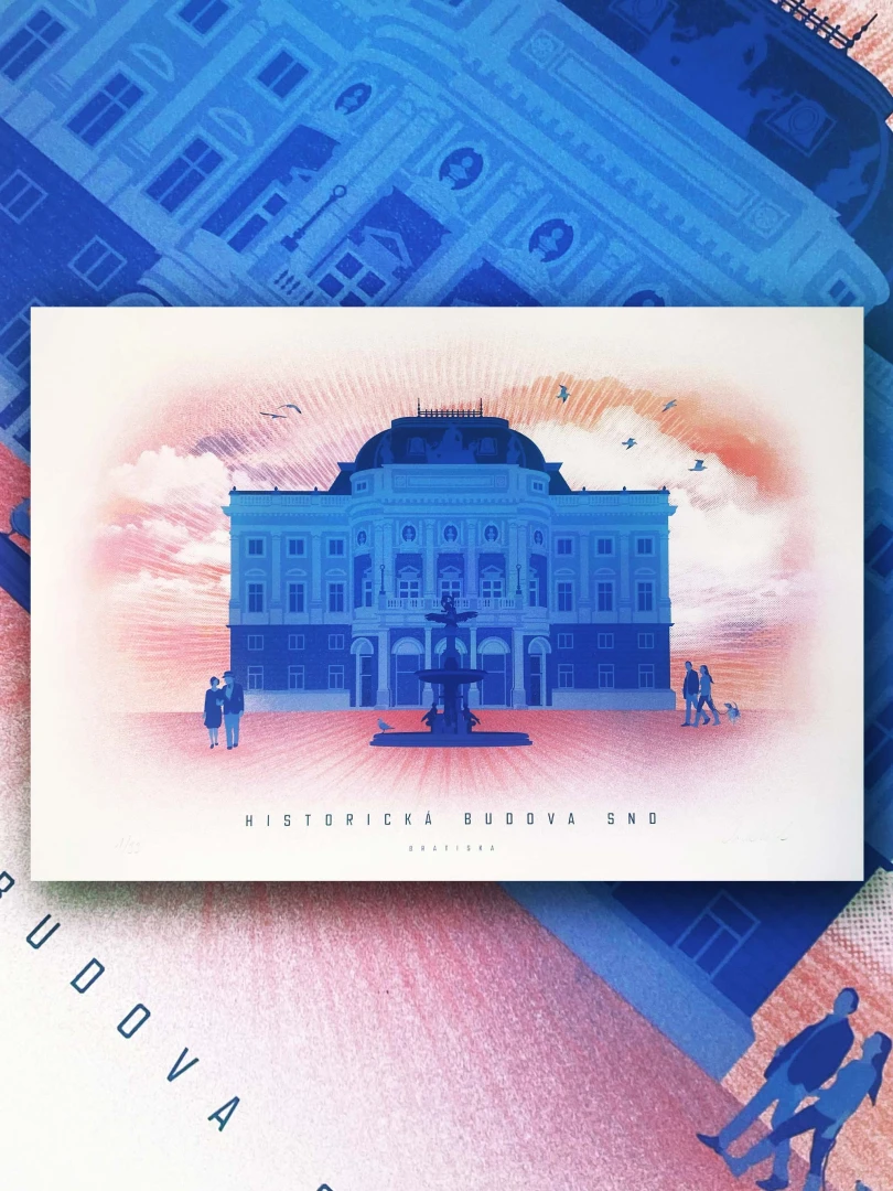 Limited Print Historical building of SND / Bratislava / Slovakia