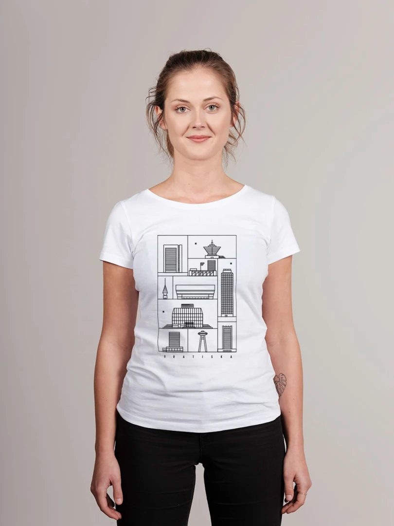 Planéta 220 Tričko žena, biela