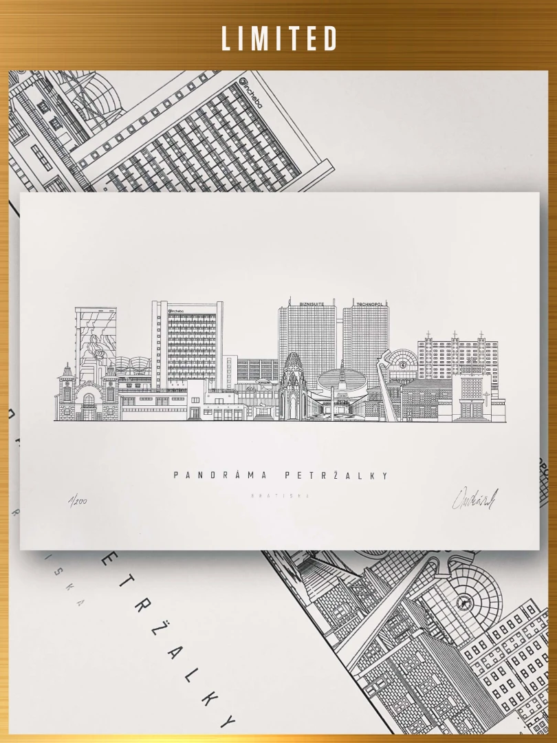 Limited Print Panorama of Petržalka / Bratislava / Slovakia