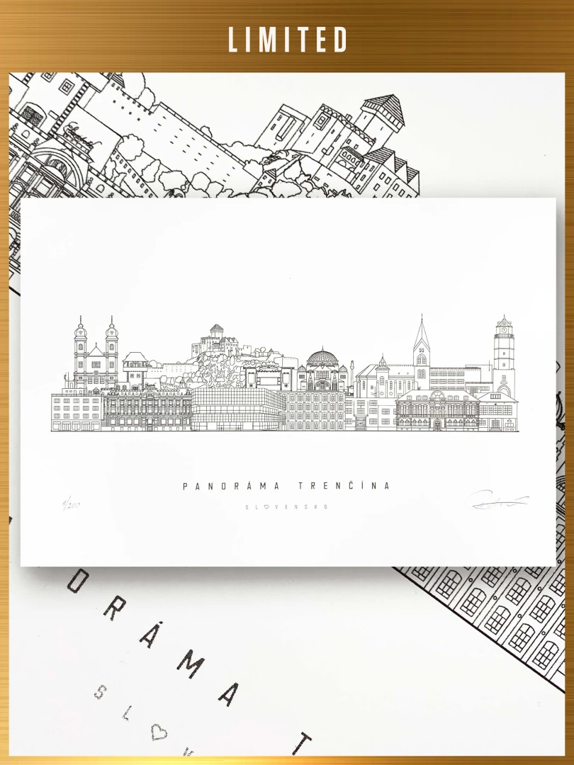 Limited Print Panorama of Trenčín / Slovakia