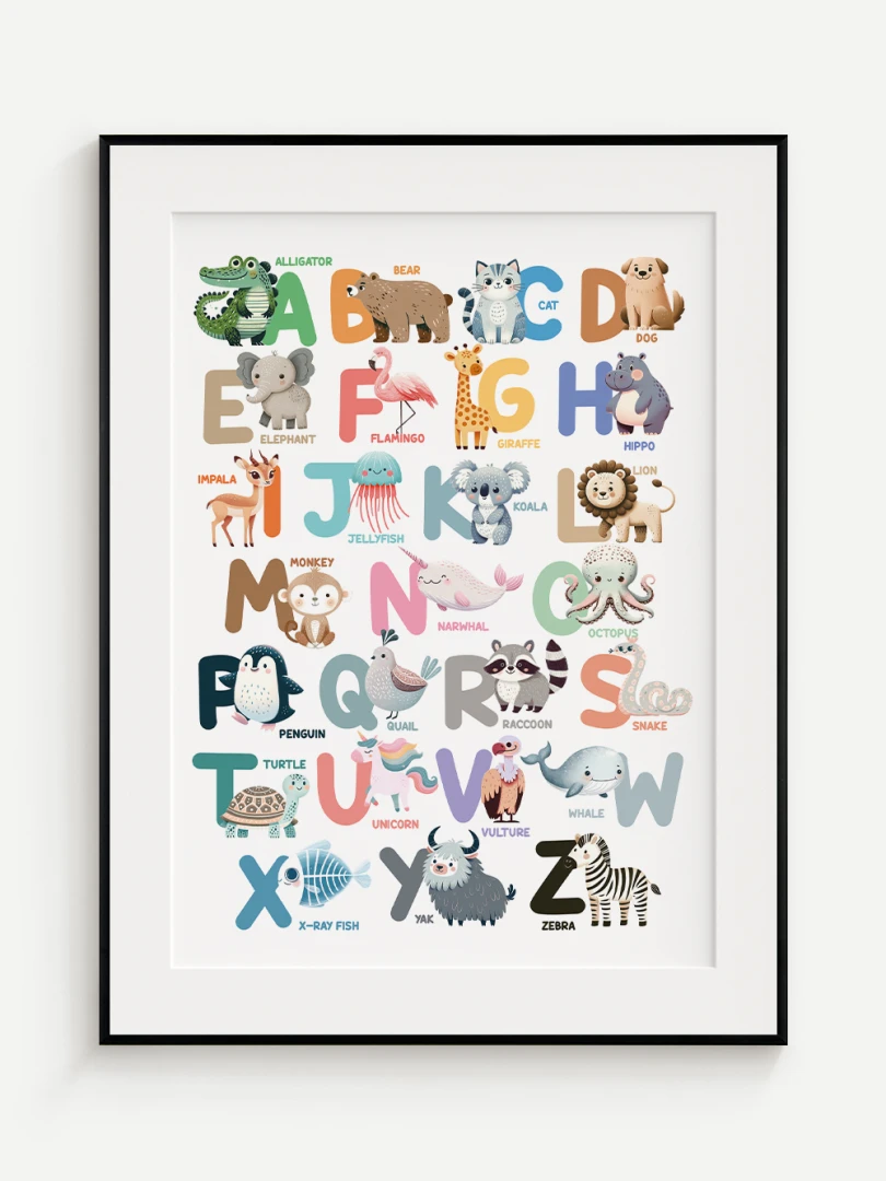 Cute Animal Alphabet A2
