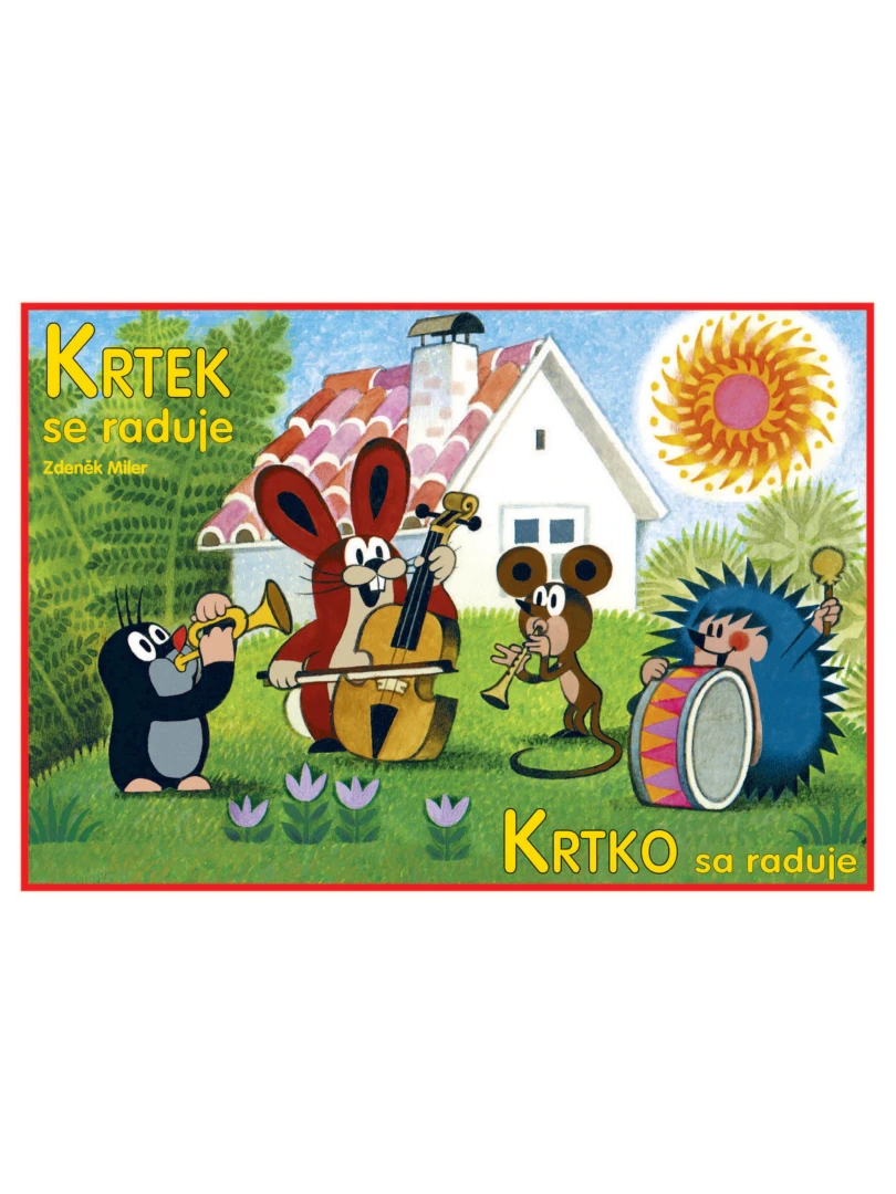 Omaľovánka A5 Krtko sa raduje