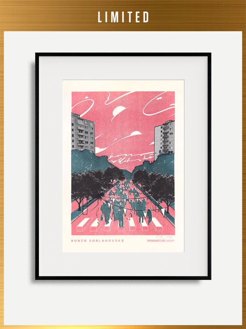 Umelecký print Korzo Soblahovská Trenčín 2026