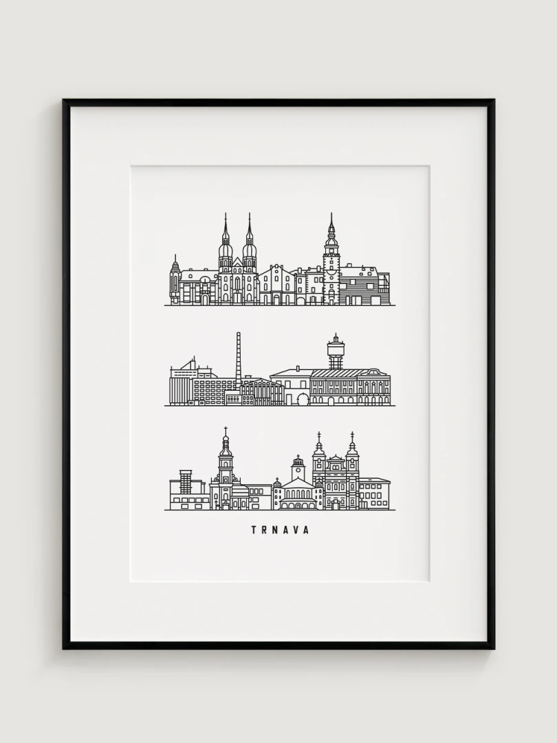 Trnava / Slovakia - minimalistic illustration / Trnava / Slovakia