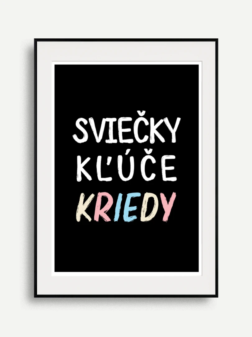 Sviečky, kľúče, kriedy A2