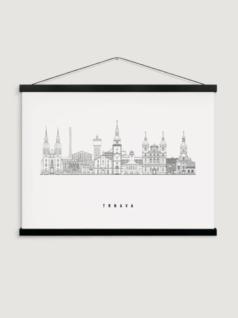 Poster Panorama of Trnava A2 / Slovakia
