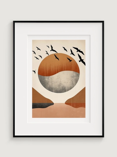 Abstract Landscape with Birds