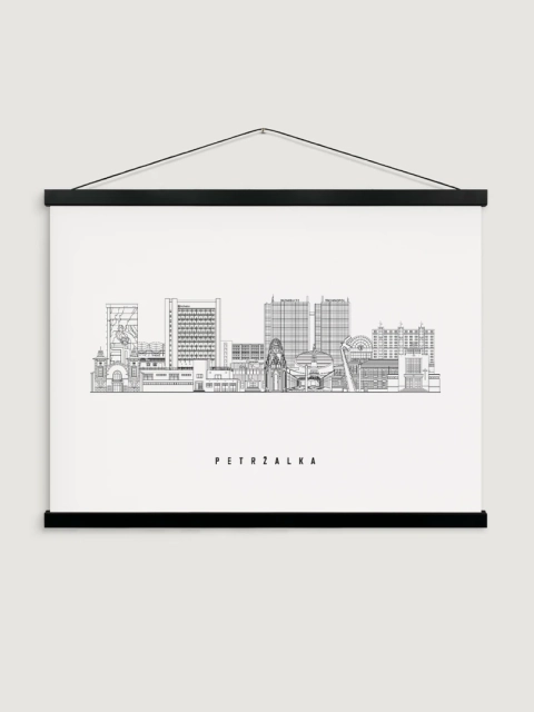 Poster Panorama of Petržalka A2 / Bratislava / Slovakia