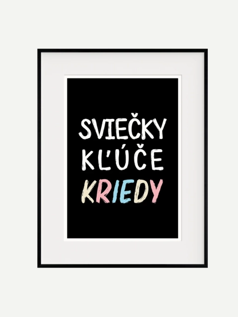 Sviečky, kľúče, kriedy