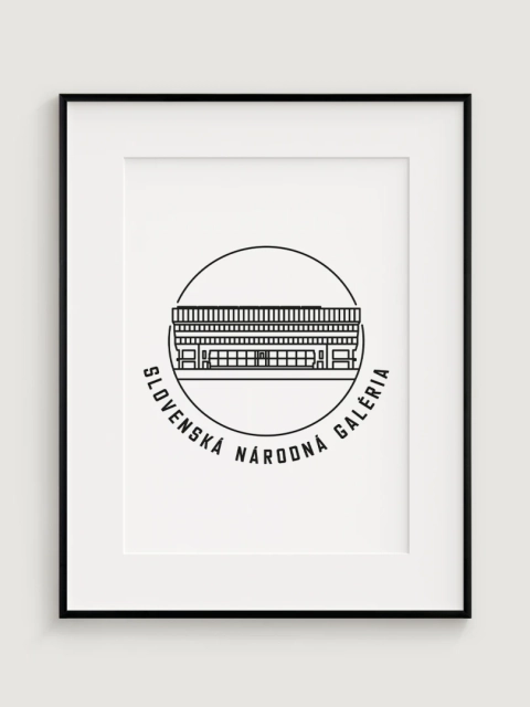 Slovak National Gallery - minimalistic illustration