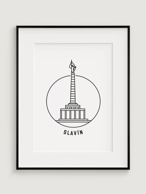 Slavín - minimalistic illustration