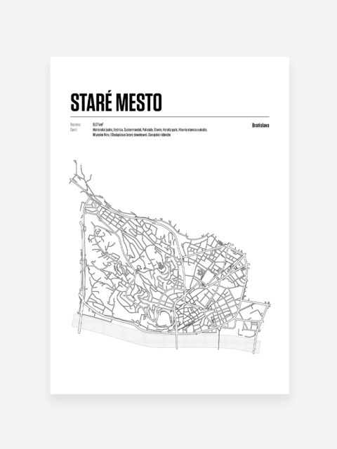 Mapa Starého Mesta / Bratislava