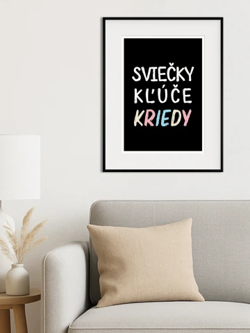 Sviečky, kľúče, kriedy