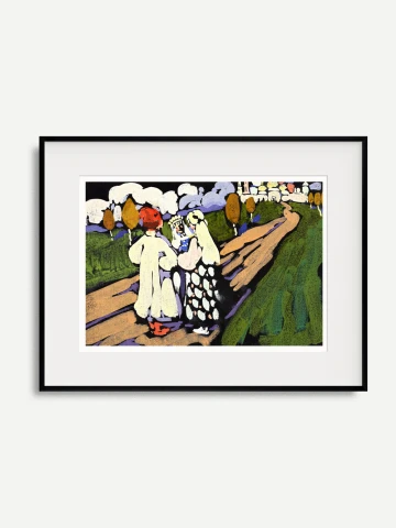 Ľudová scéna, Wassily Kandinsky, 1908