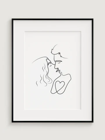 Simple Illustration: Romantic Couple
