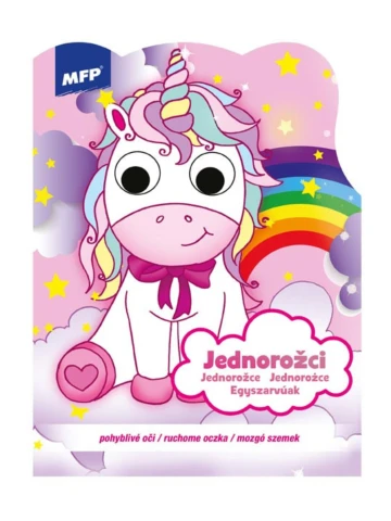 Omaľovánky A4 Jednorožce s pohyblivými očami 