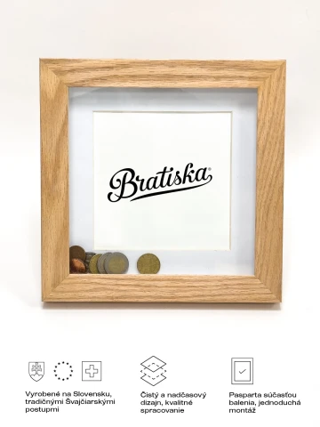 Dřevěný rám - Pokladnička