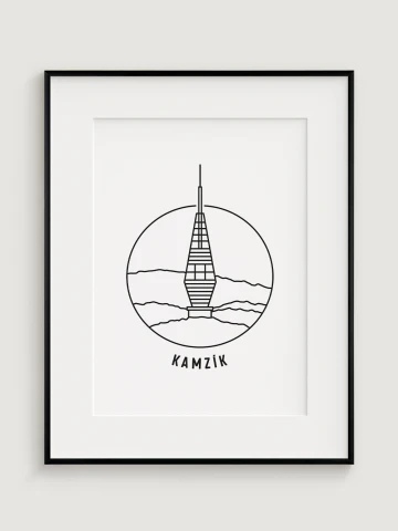 Kamzík - minimalistic illustration / Bratislava / Slovakia