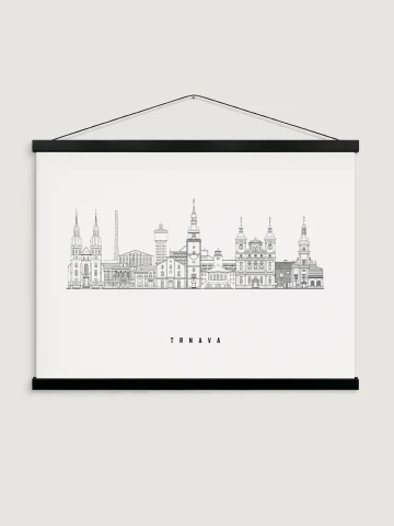 Poster Panorama of Trnava A2 / Slovakia