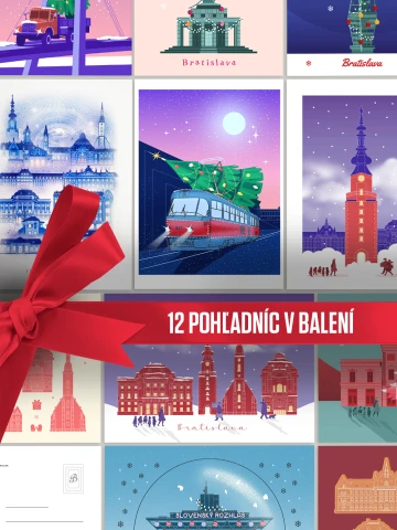 Vianočné pohľadnice Bratislavy