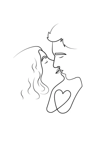 Simple Illustration: Romantic Couple