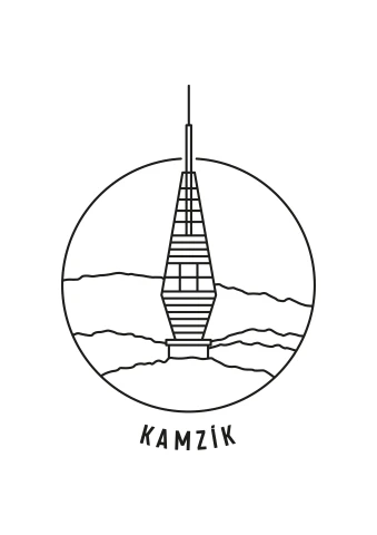 Kamzík - minimalistic illustration / Bratislava / Slovakia