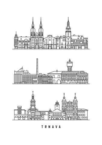 Trnava / Slovakia - minimalistic illustration / Trnava / Slovakia