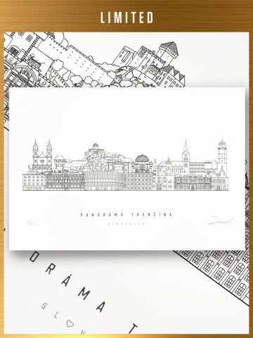 Limited Print Panorama of Trenčín / Slovakia