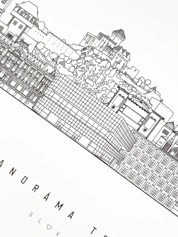 Limited Print Panorama of Trenčín / Slovakia