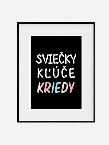 Sviečky, kľúče, kriedy