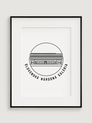 Slovak National Gallery - minimalistic illustration