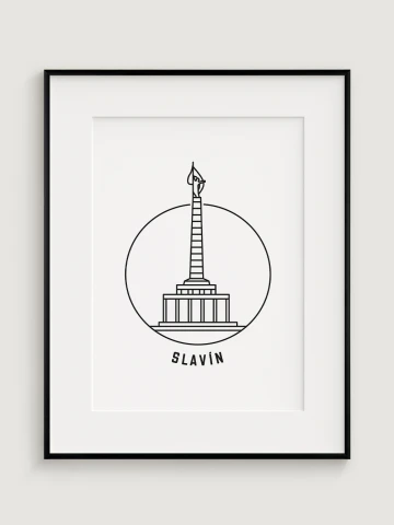 Slavín - minimalistic illustration