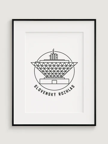 Slovak Radio - minimalistic illustration / Bratislava / Slovakia