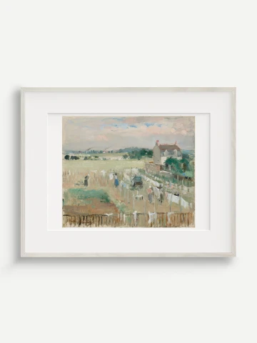 Vešanie bielizne, Berth Morisot, 1875