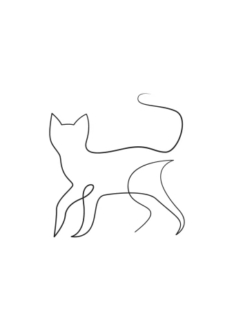 Minimalistická Mačička