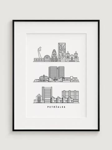Petržalka  - minimalistic illustration / Bratislava / Slovakia