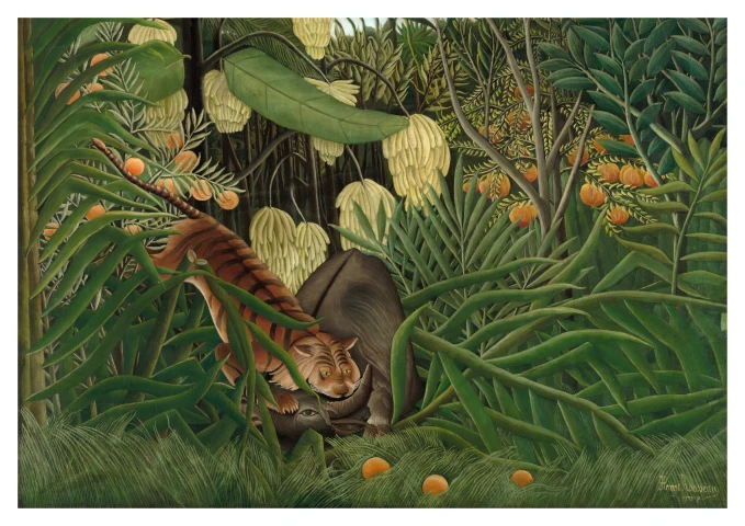 Boj tigra s byvolom, Henri Rousseau, 1908