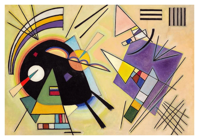 Čierna a Fialová, Wassily Kandinsky, 1923
