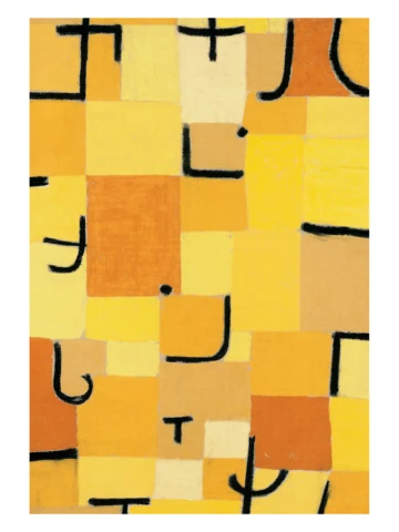 Znaky v žltej, Paul Klee, 1937