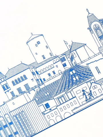 Panoráma Žiliny modrá